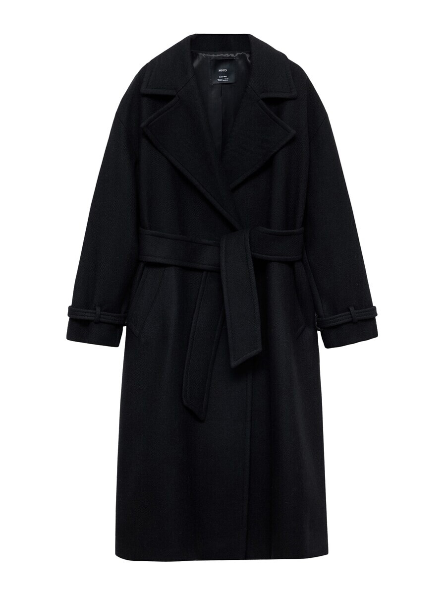 

Шерстяное пальто MANGO Between-Seasons Coat TRAVIATA, черный