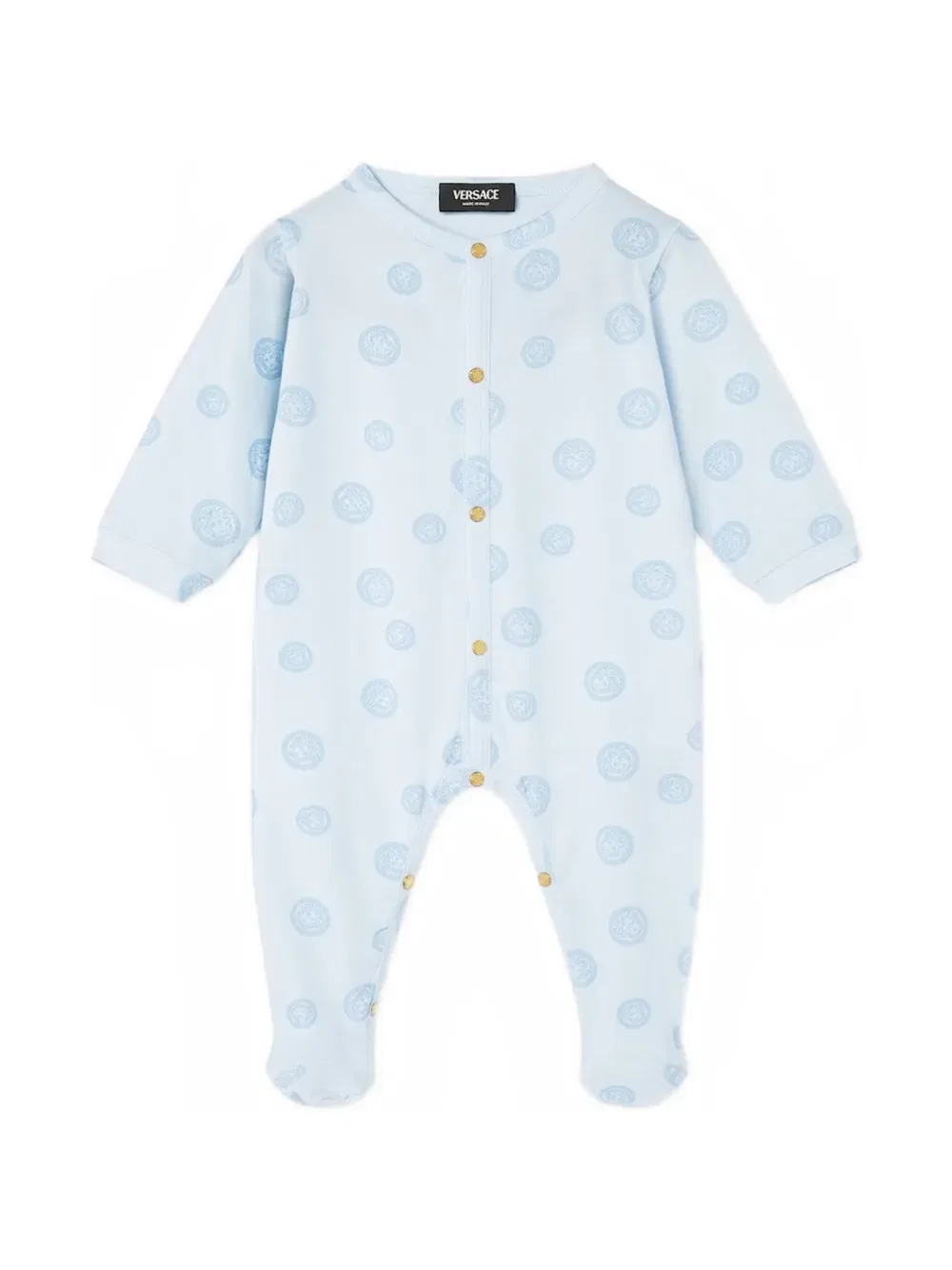 Пижама с принтом Медузы Versace Kids, синий