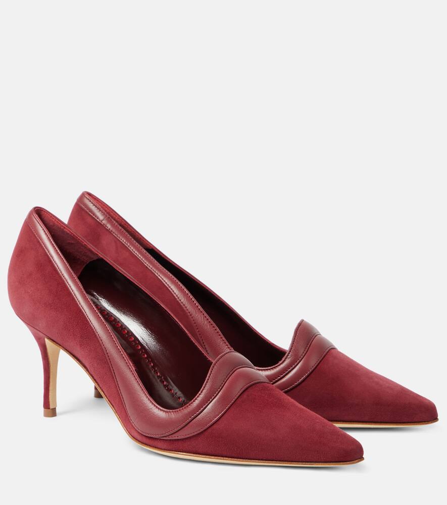 Ажарфа 70 замшевые и кожаные туфли лодочки Manolo Blahnik, 6023 Dred