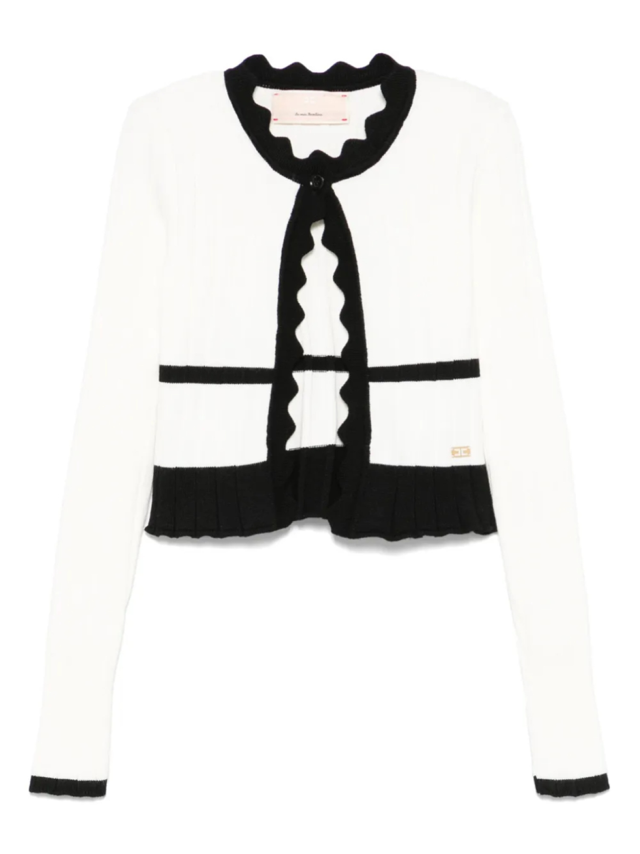 

Elisabetta Franchi La Mia Bambina вязаный кардиган, белый