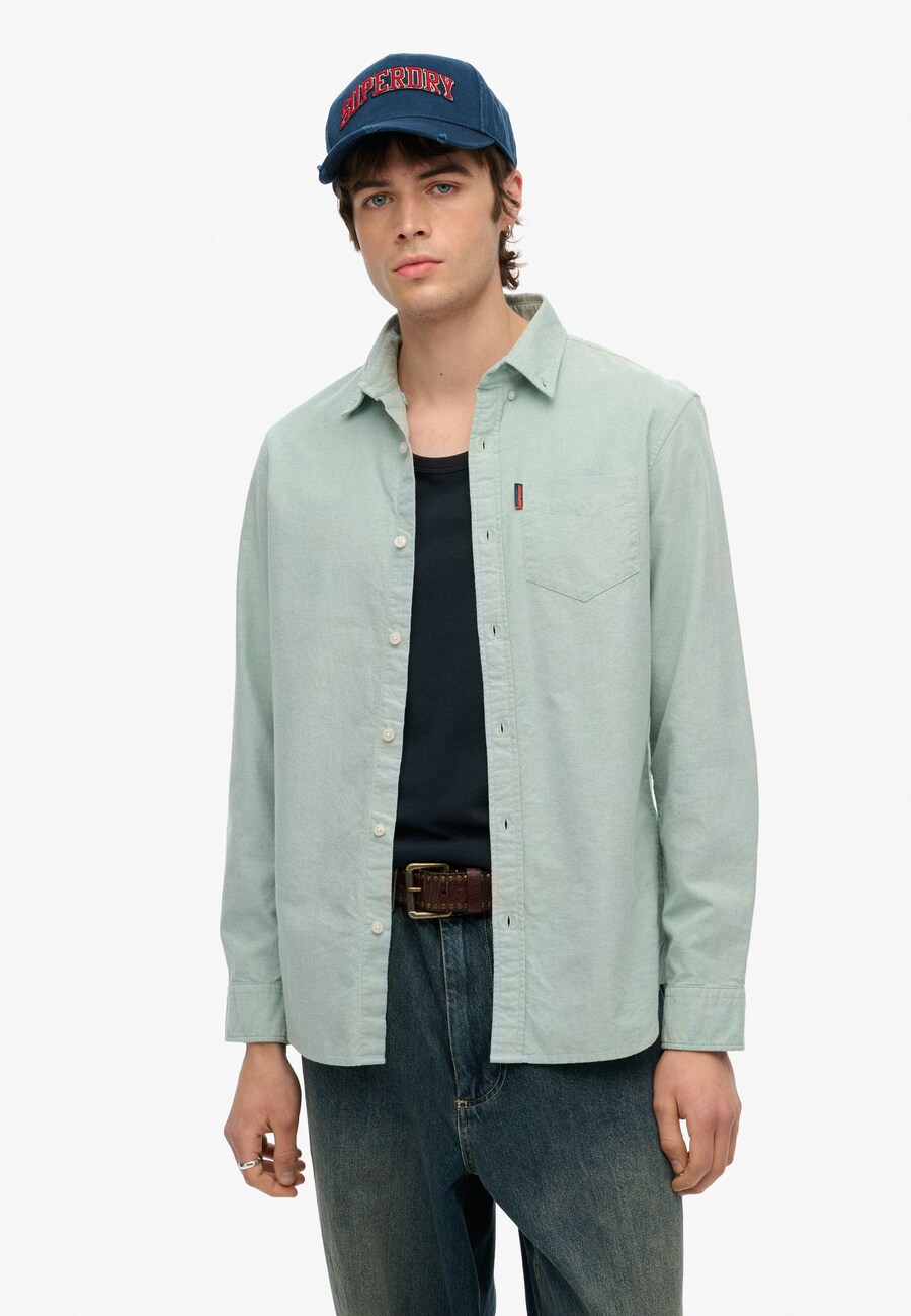 

Рубашка на пуговицах классического кроя Superdry, мятный