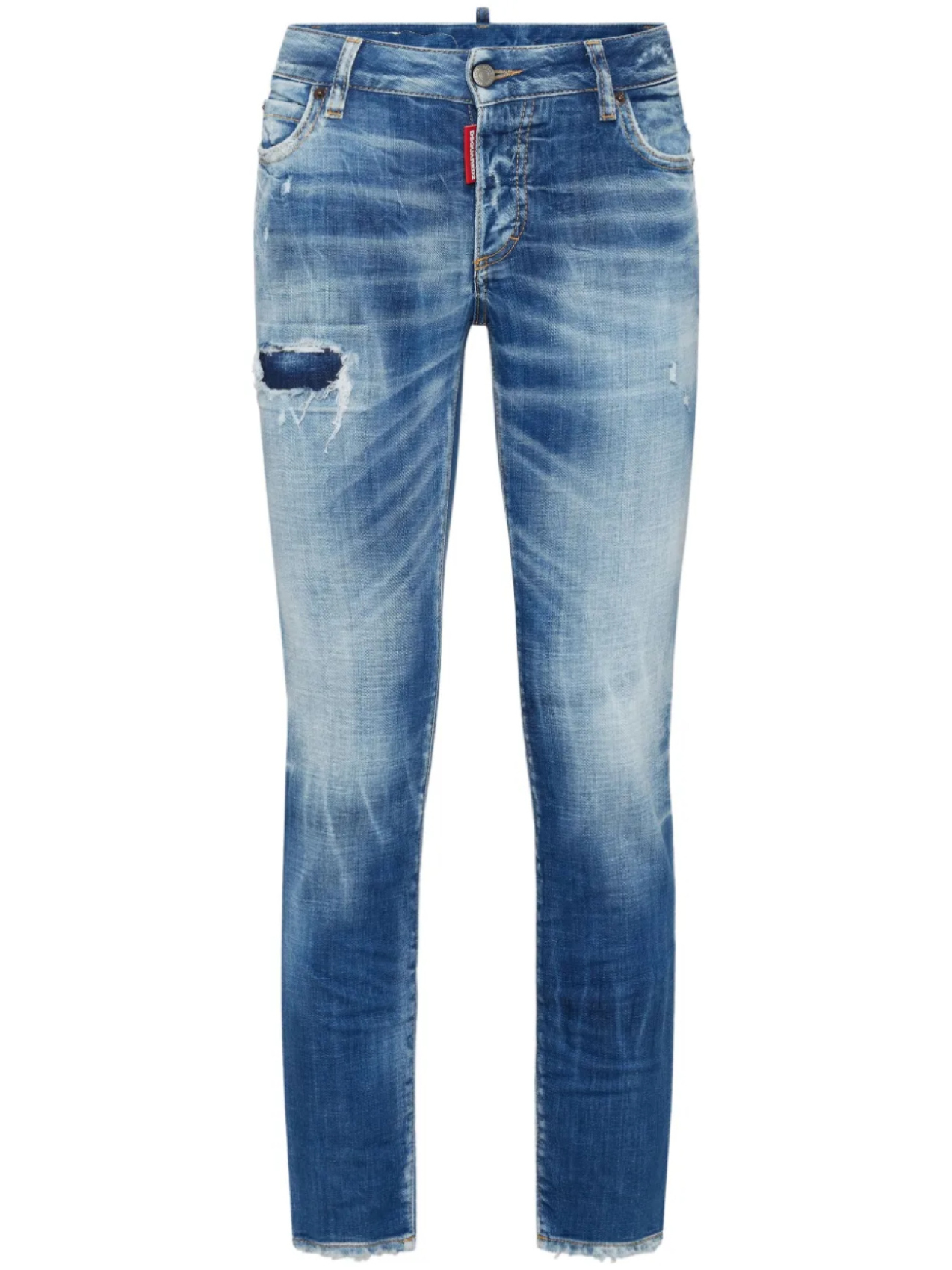 

DSQUARED2 джинсы с эффектом потертости, синий