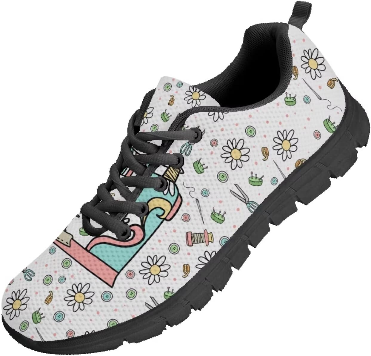 

Мужские кроссовки Funnydude Funny Print для бега, весенние, легкие, дышащие, с сеткой для спортзала, Cartoon Sewing Machine