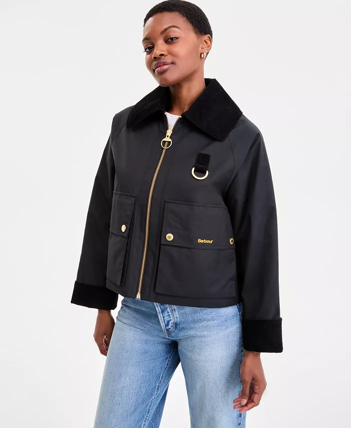 

Женская куртка Nora с большим воротником Barbour, черный