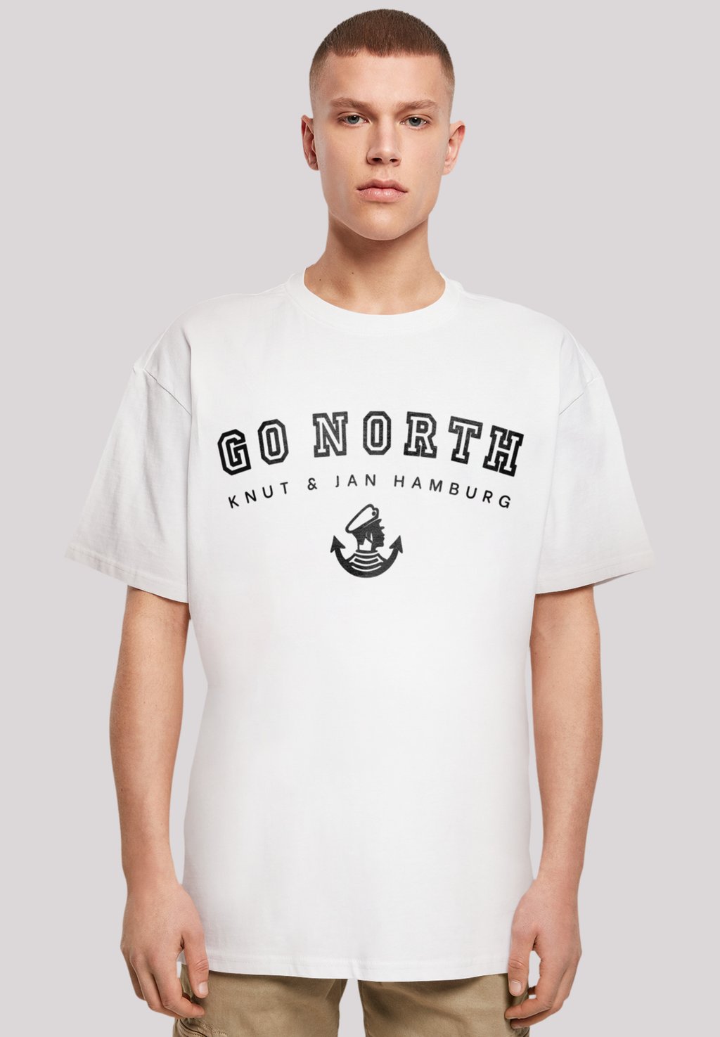 

Футболка с принтом GO NORTH KNUT JAN HAMBURG F4NT4STIC, белый