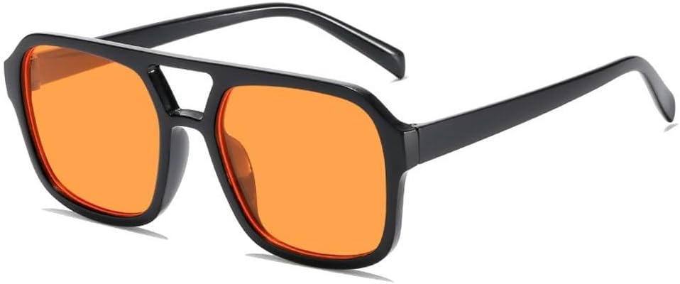 

Солнцезащитные очки для взрослых, квадратная форма, двойная линза, персонализированный дизайн, корейская версия, модные солнцезащитные очки высокого класса, защита от УФ-излучения GHVWYX, Orange