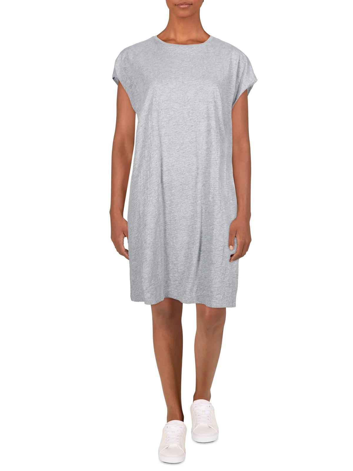 

Женское удобное платье-футболка миди Eileen Fisher, цвет dark pearl