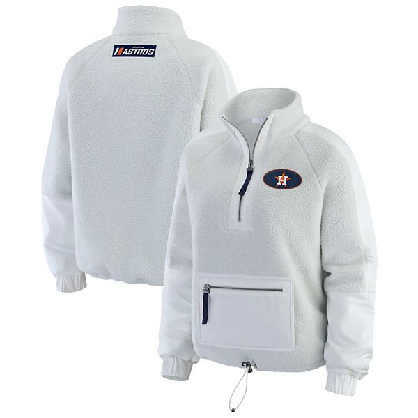 

Женская серая куртка houston astros polar fleece с молнией на четверть Wear By Erin Andrews