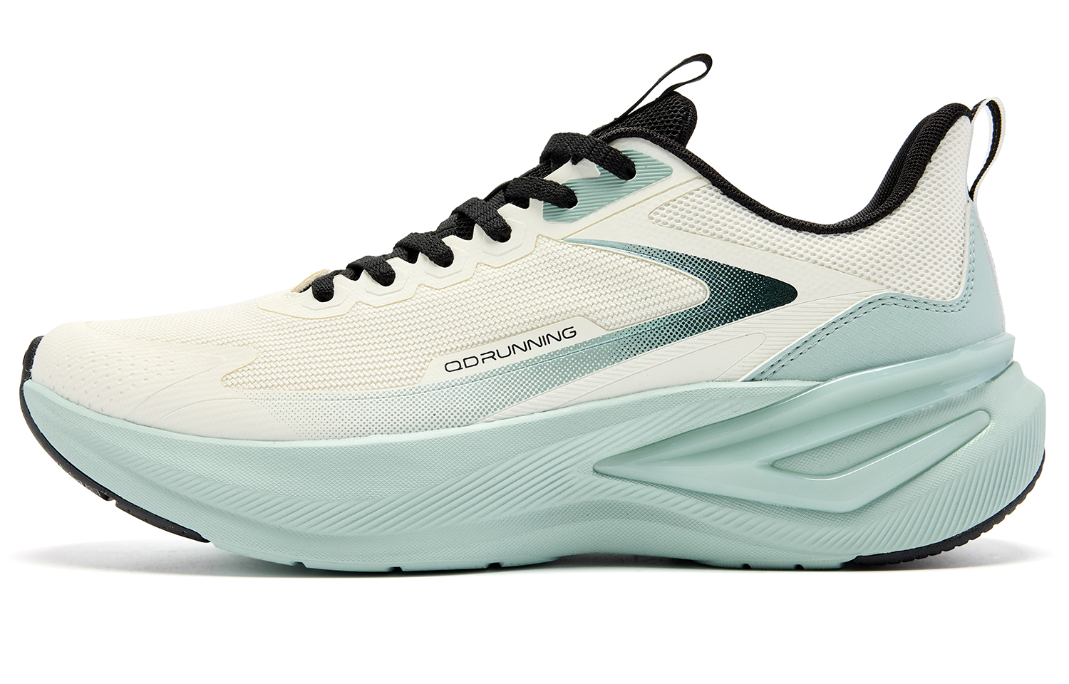 

QIAODAN Кроссовки для бега Yunjin Cushioning, дышащие, с поддержкой, низкие, мужские, бежево-зеленые