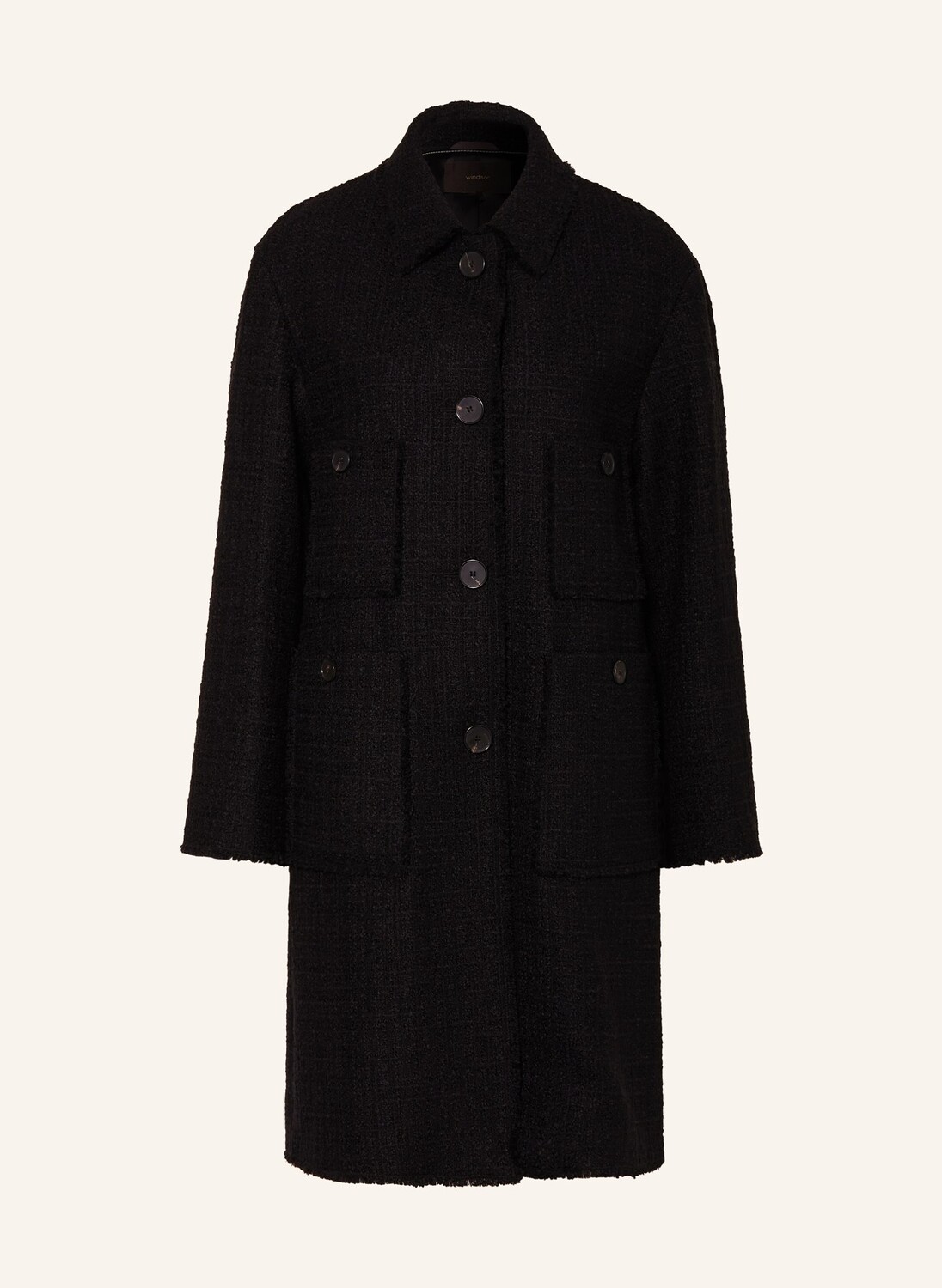 

Пальто из шерсти букле Windsor., черный