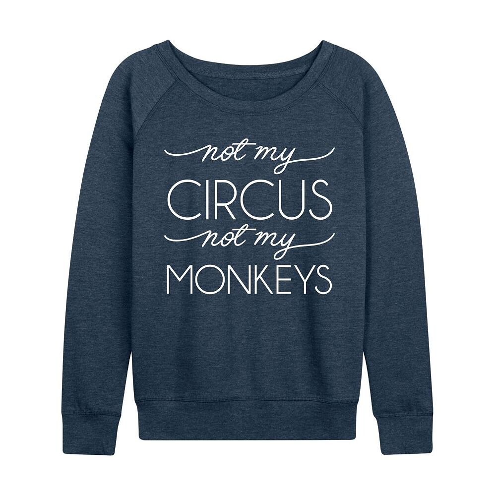 

Женский легкий свитшот из френч терри Not My Circus Not My Monkeys Licensed Character, цвет Heather Indigo