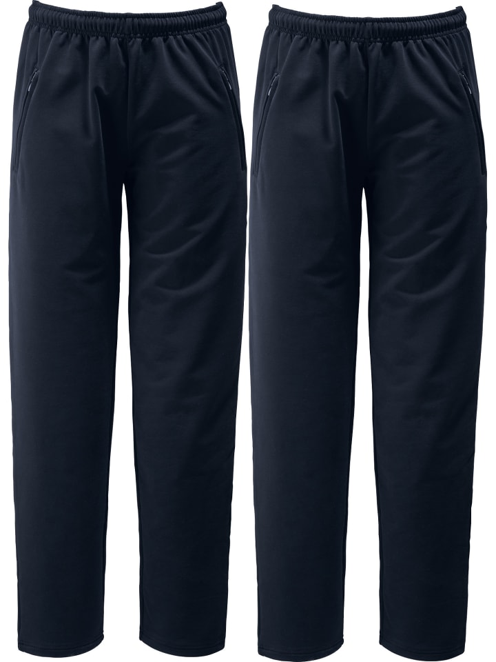 

Erwin Müller Спортивные брюки для отдыха, длинные, комплект из 2 штук, темно-синего цвета