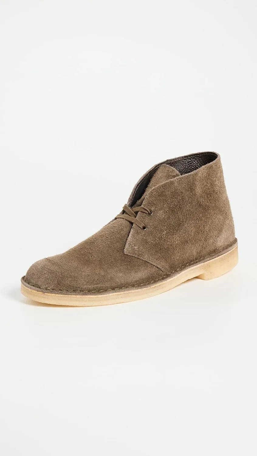 Ботинки Clarks Originals Desert Boot, мужские ботинки Desert Boots, ботинки на невысоком каблуке и ботинки, серые (замша wolf) — фото 2