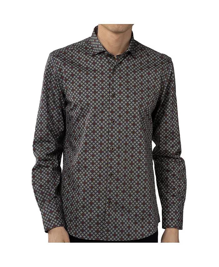 

Мужская рубашка Royal Blue с разноцветным цветочным принтом Luchiano Visconti, зеленый