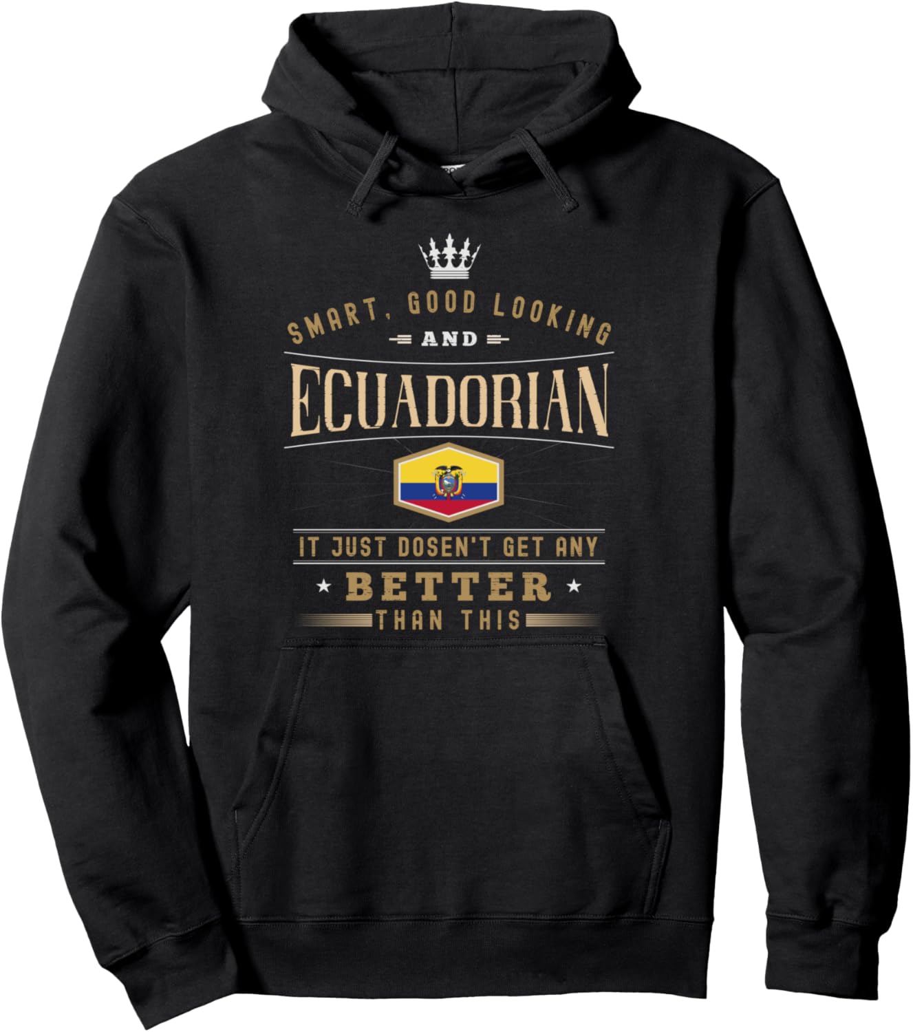 

Эквадорский дизайн. Мужская и женская толстовка 99 Gifts Gifts And Souvenirs For Ecuadorians, черный