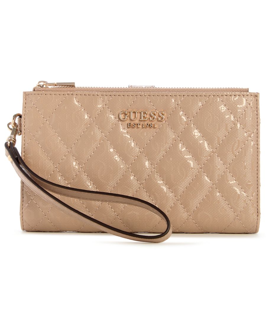 

Кошелек-органайзер Isemay с двойной молнией GUESS, Pale Mocha