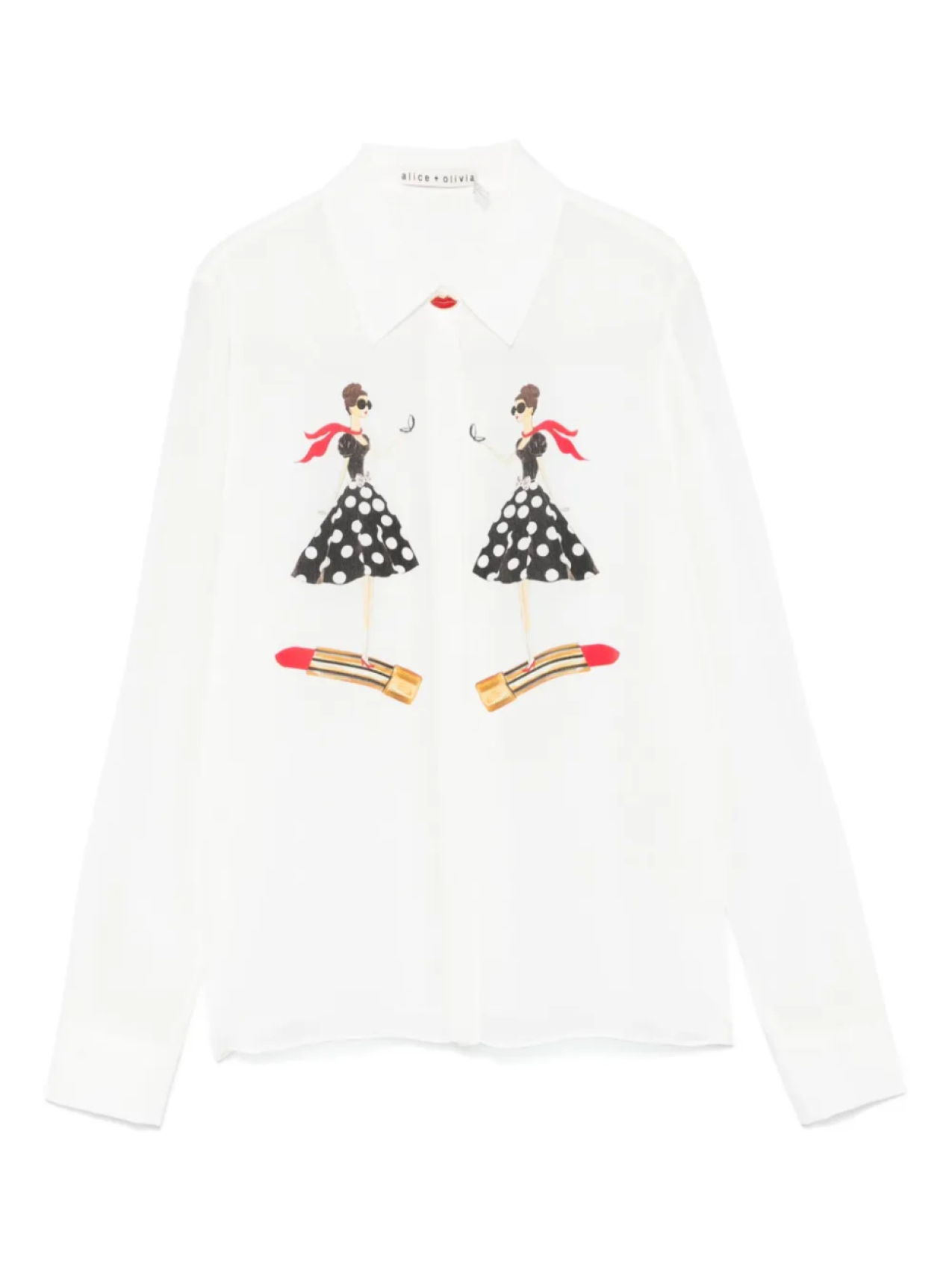 

Рубашка Элис + Оливия Вилла Alice + Olivia, белый