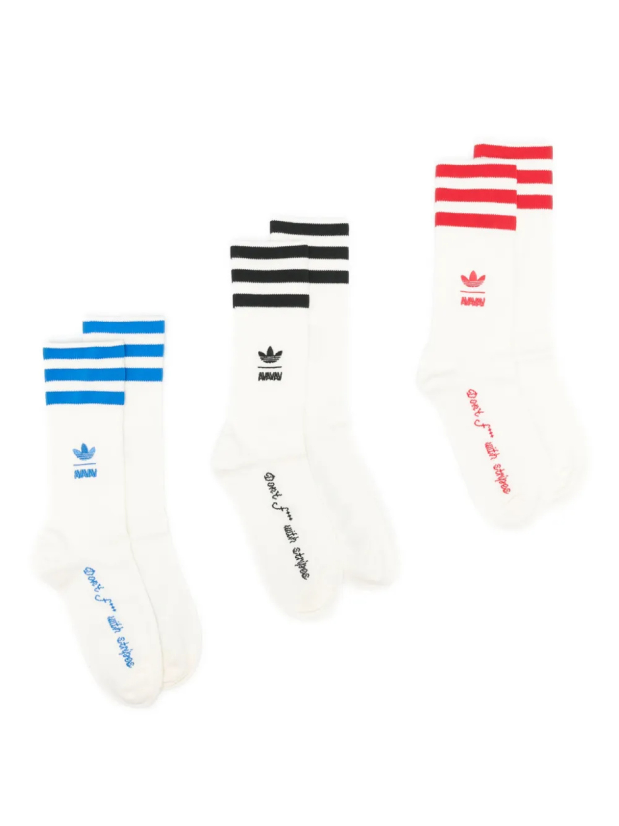 

Носки Adidas в полоску (упаковка из трех штук), белый