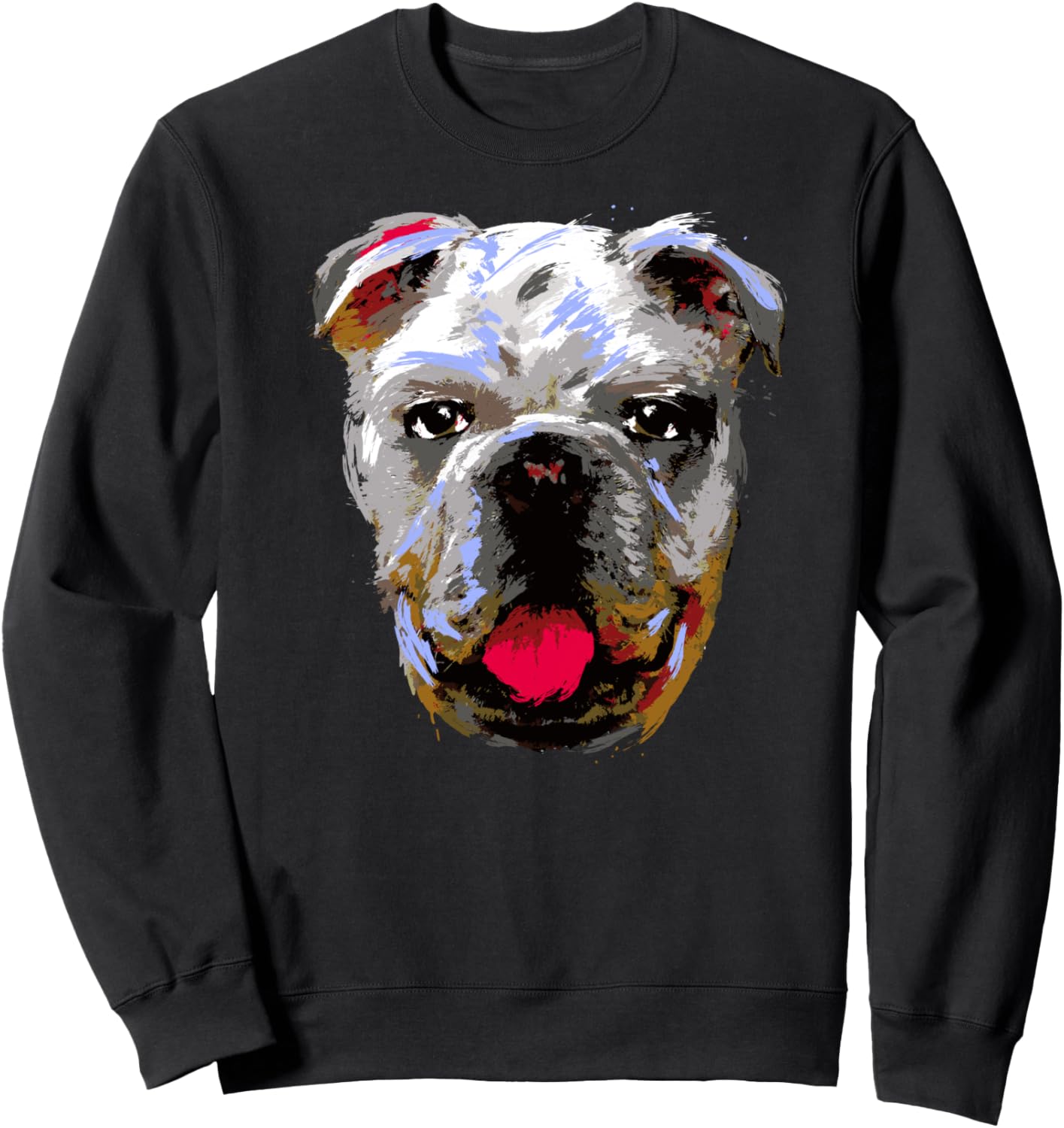 

Забавная толстовка с изображением бульдога в стиле арт-сплэш Art Splash Designs Gift For Dog Lovers, черный