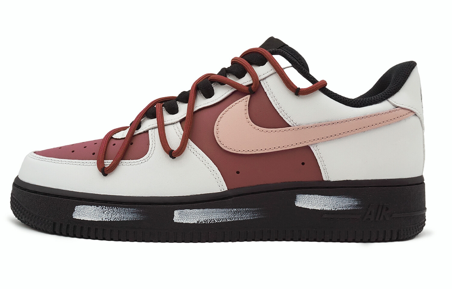 

Кроссовки Nike Air Force 1 Skateboarding Shoes Women's Low-top White/red, белый/красный
