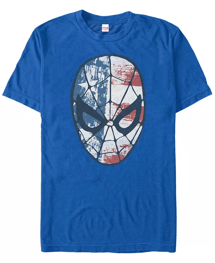 

Футболка с коротким рукавом Marvel Men's Comic Collection Patriotic Spider-Man Fifth Sun, синий