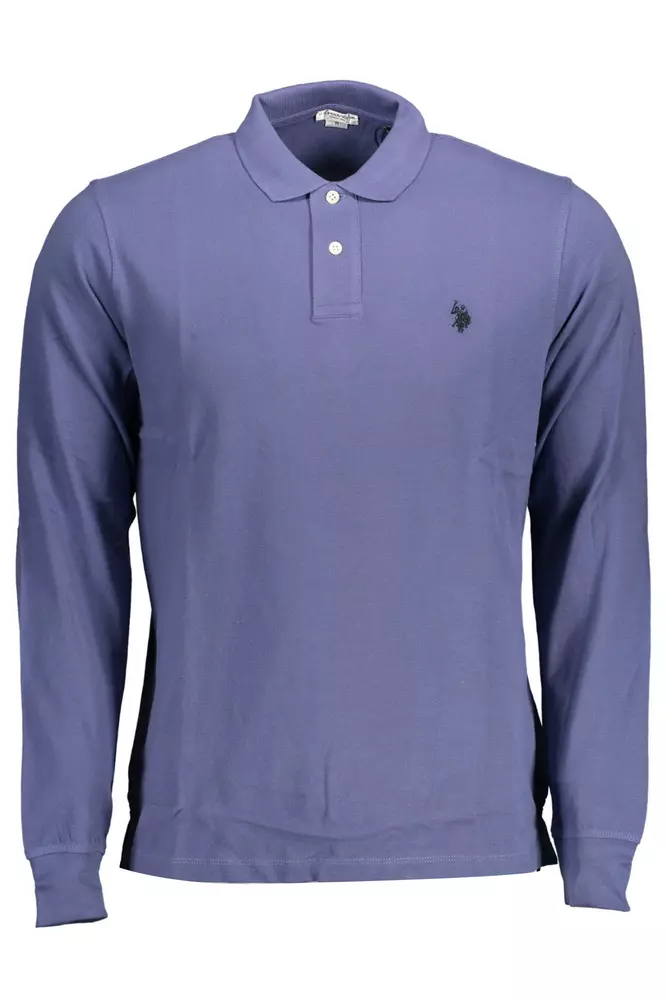 

Синяя хлопковая мужская рубашка поло U.S. Polo Assn.
