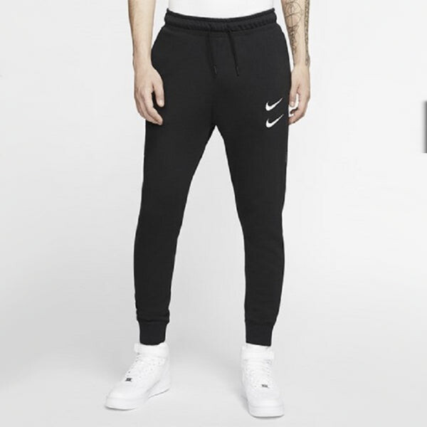 Спортивные штаны Nike Sportswear Swoosh Slim Fit Casual Sports Long Pants Black, черный — фото 3