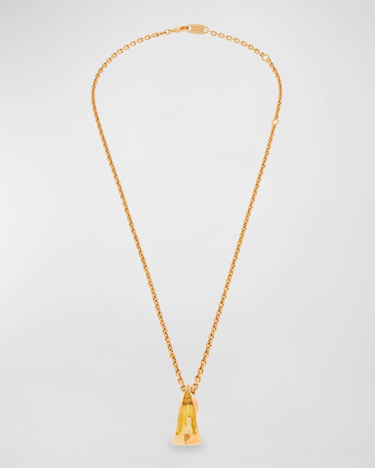 

Тонкое медовое колье-держатель для ключей Balenciaga, цвет 8100 Gold/Shiny Gold