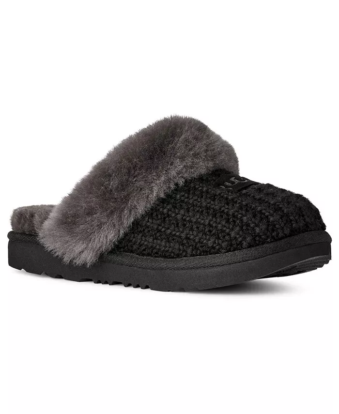 

Детские уютные вязаные тапочки Cozy II Ugg, черный