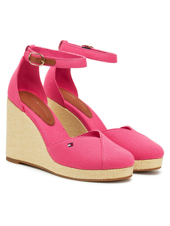 Низкие туфли Flag High Wedge Espad Closed Toe FW0FW08494 Tommy Hilfiger, розовый — фото 2
