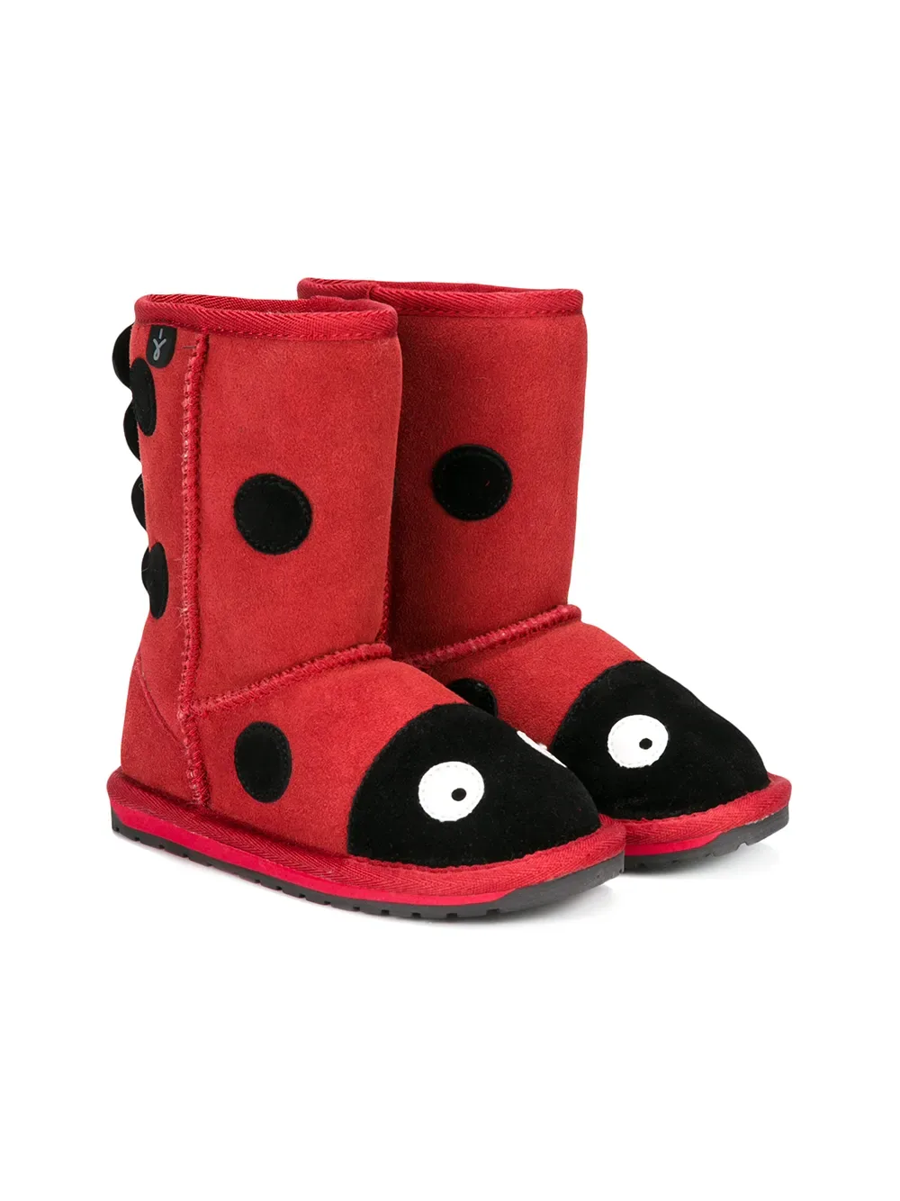 Сапоги с виде божьих коровок Emu Kids, красный