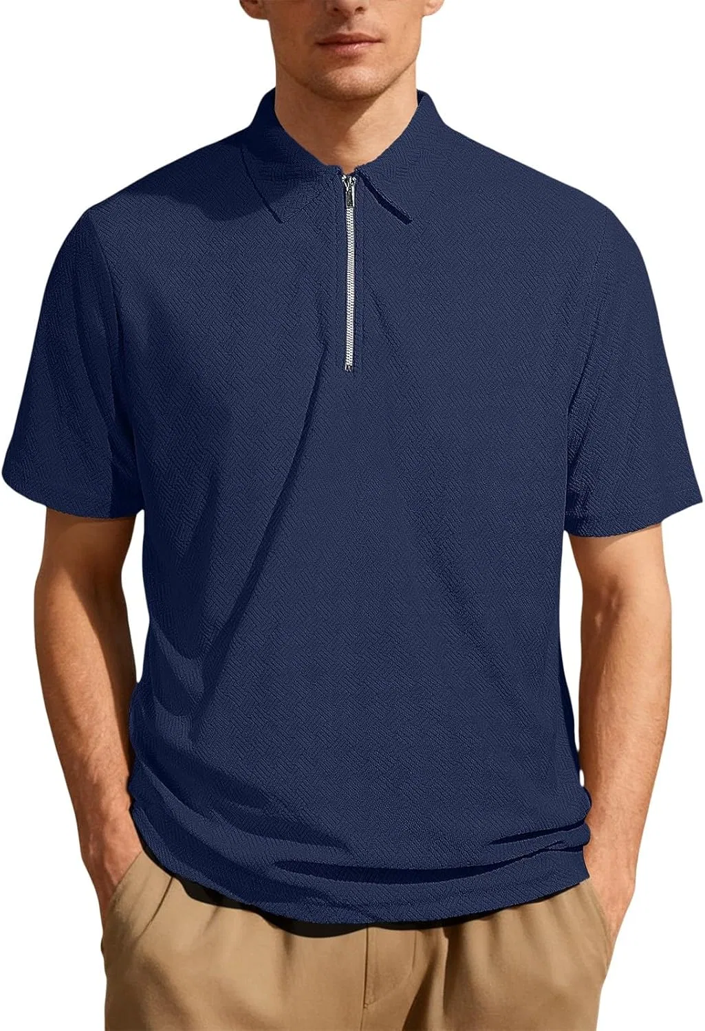 Мужская футболка хенли Western Polo, Navy