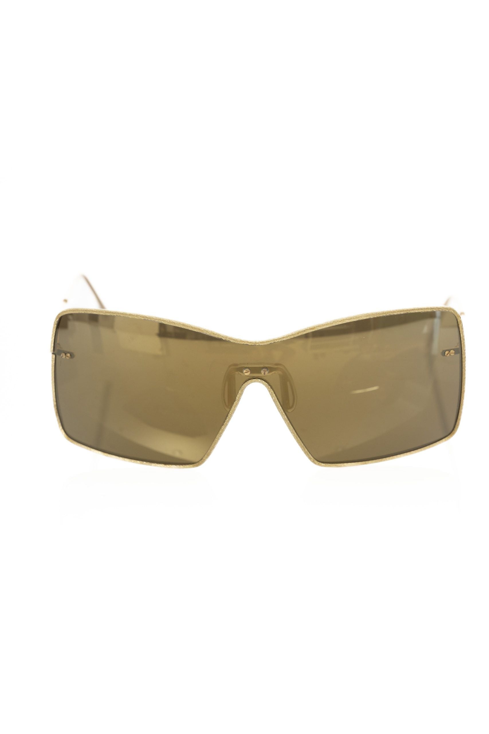 

Frankie Morello Элегантные женские солнцезащитные очки Metallic Shield, золотой