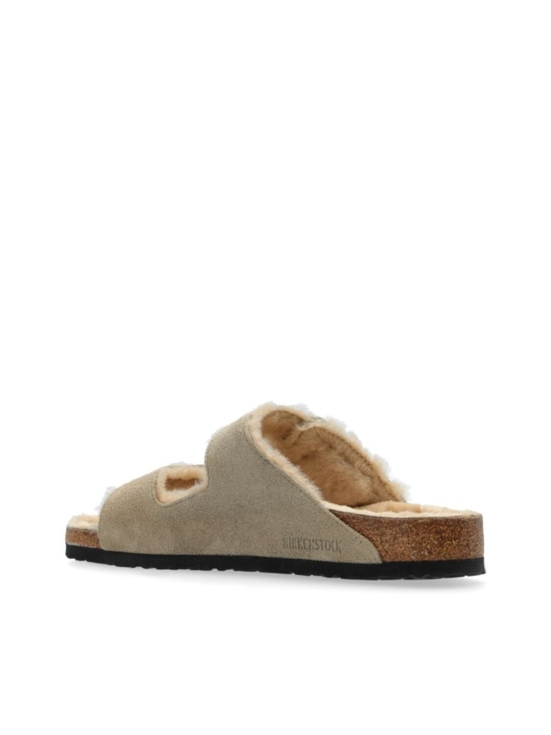 Сандалии Birkenstock Arizona Shearling Suede Leather, бежевый — фото 3