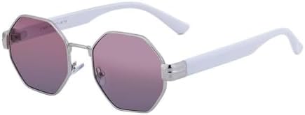 

Модные многоугольные солнцезащитные очки для женщин 2027 года, винтажные солнцезащитные очки в металлической оправе для женщин, многоугольные солнцезащитные очки MTZJH, C4graypinka73