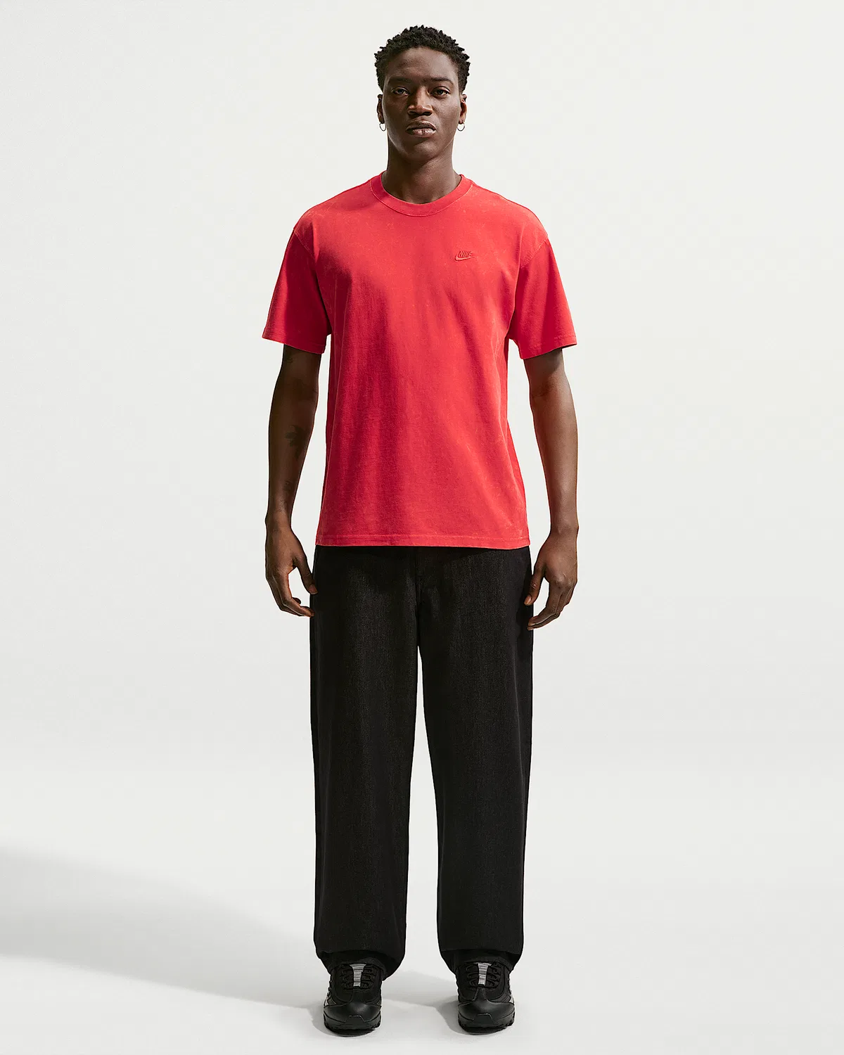 Мужская футболка Nike Sportswear Vintage-Washed, University Red/University Red — фото 4