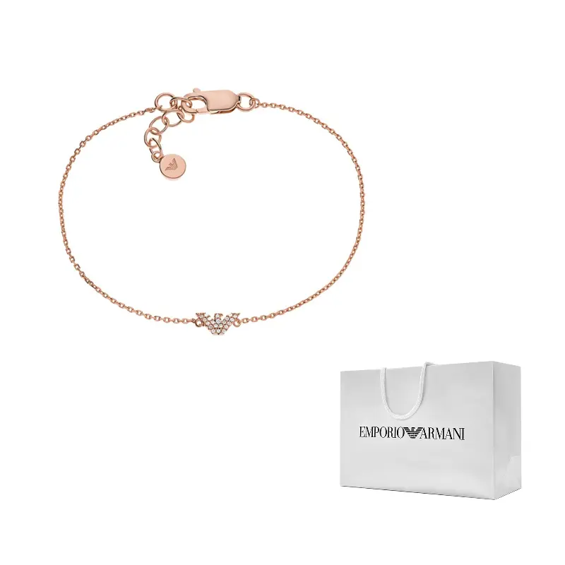 

Женский браслет из стерлингового серебра 925 пробы EMPORIO ARMANI, розовое золото