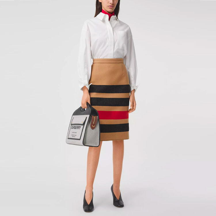 Юбка Burberry, женская, верблюжий — фото 3