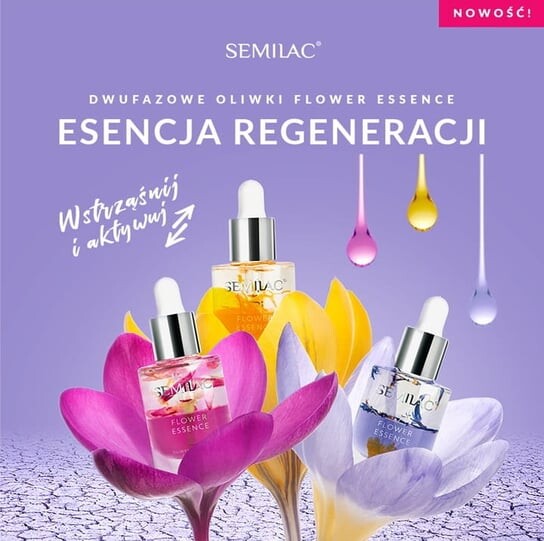 Масло для кутикулы и ногтей FLOWER ESSENCE VIOLET ENERGY 10мл Semilac — фото 4