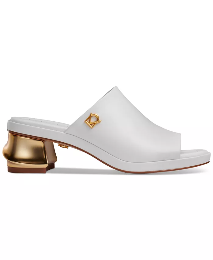 Женские мюли Tinley с открытым носком из кожи Donna Karan New York, белый — фото 2