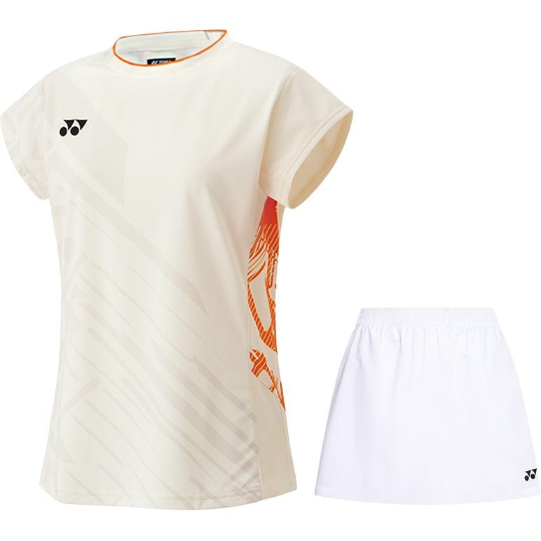

Повседневный костюм женский с круглым вырезом умеренно короткий YONEX, clothing sets[белый top+белый short skirt]