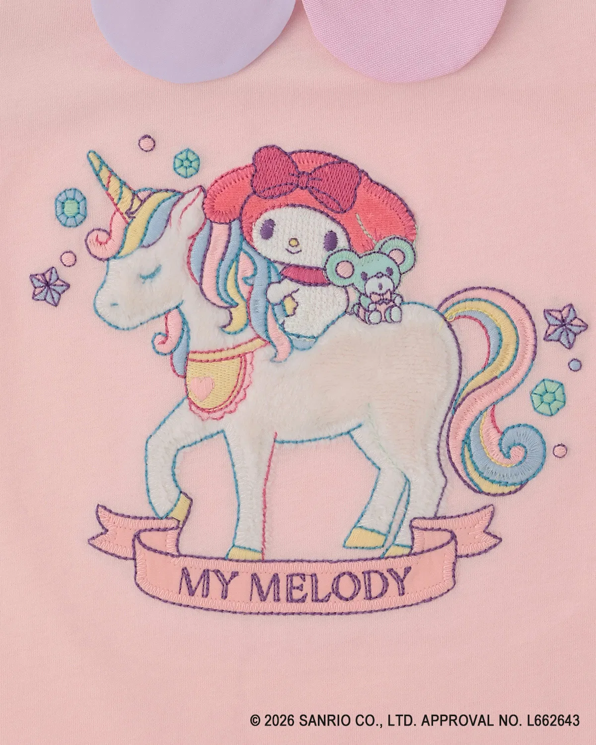 Детская футболка с единорогом Baby Cheer My Melody розовая — фото 4