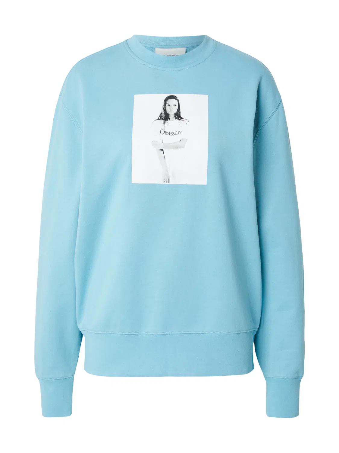 Свитшот Calvin Klein KATE OBSESSION BOYFRIEND светло-голубого цвета