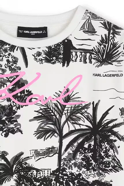 Платье детское хлопковое Karl Lagerfeld, черный — фото 4