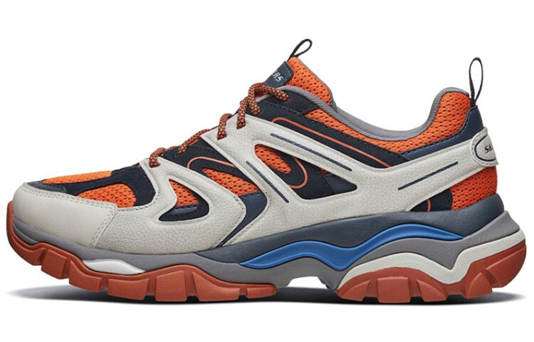 

Skechers Stak-Ultra Lifestyle Shoes Men Low-top Orange-white-black