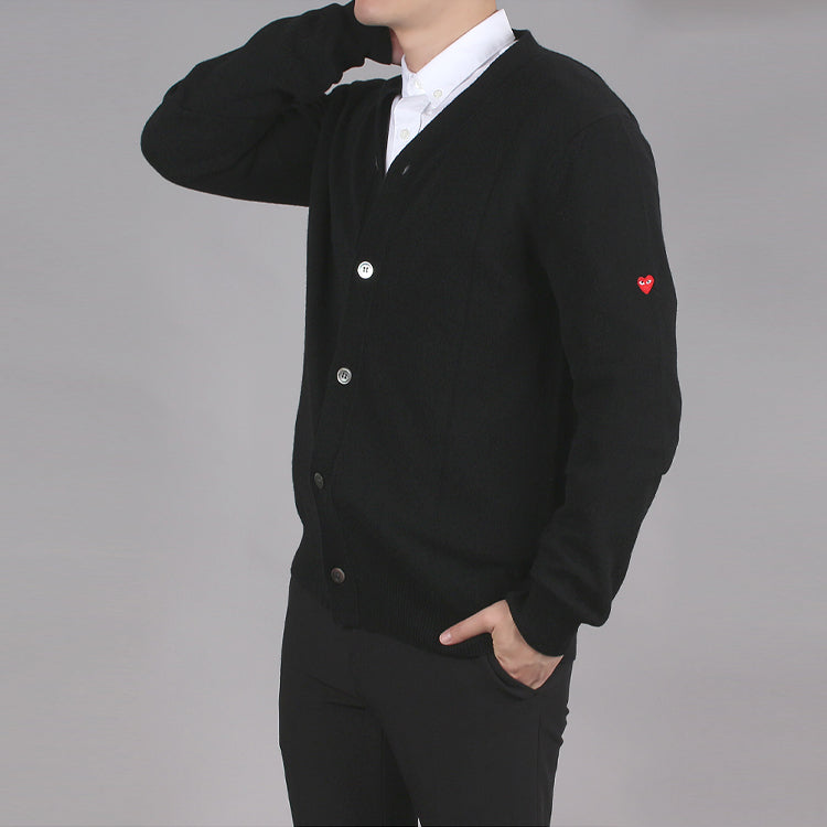 Кардиган COMME des GARCONS PLAY Small Heart Cardigan 'Black' AZ-N042-051-1, черный — фото 4