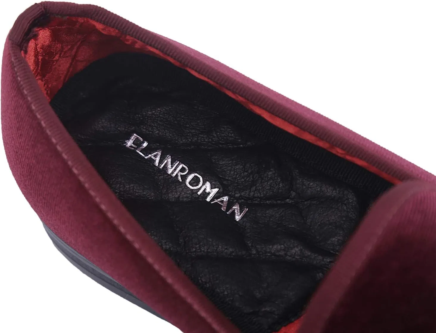 Мужские лоферы ELANROMAN из бархата с вышивкой, модели 1.0 и 2.0, для вечеринок, свадеб, выпускных вечеров, Wine Red — фото 3