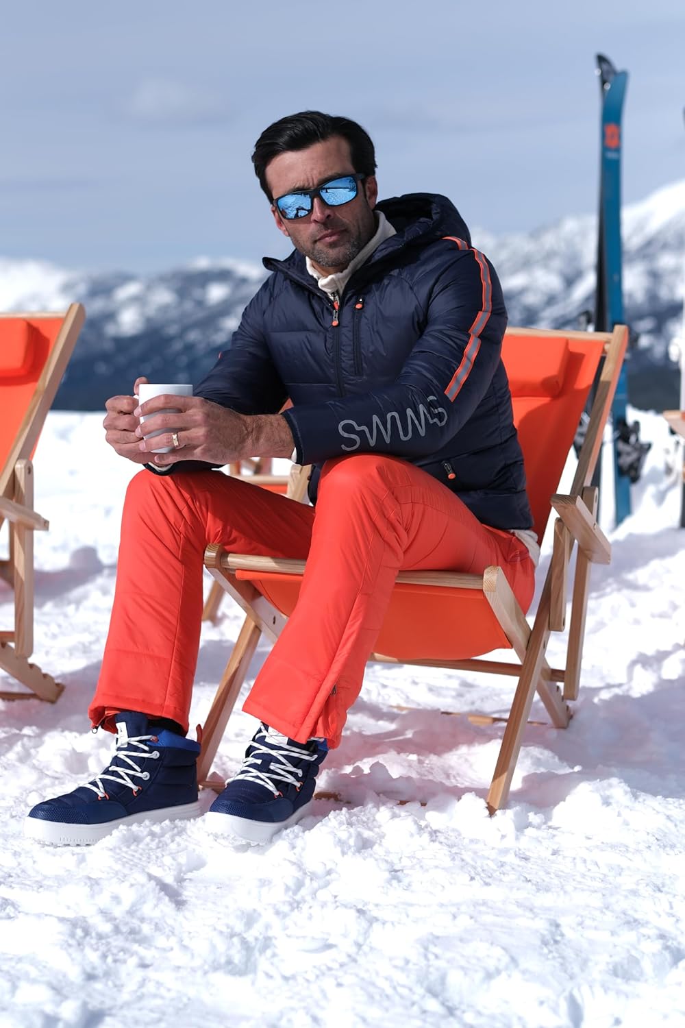 Мужские зимние походные водонепроницаемые ботинки SWIMS Snow Runner, темно-синий — фото 2