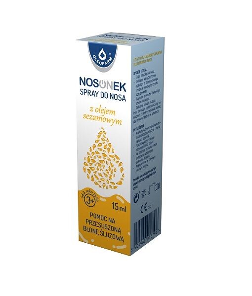 

Препарат для увлажнения носа Nosonek Spray Do Nosa Z Olejem Sezamowym, 15 мл