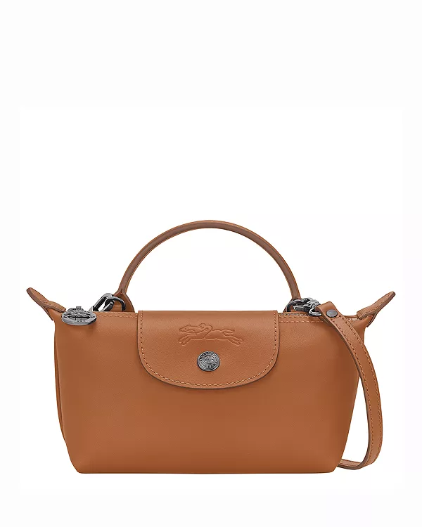 

Миниатюрная кожаная сумка через плечо Le pliage xtra Longchamp, бежевый